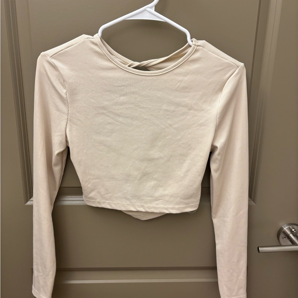 Women's Cream Long Sleeve Top